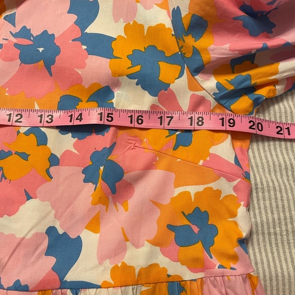 Michelle Mcdowell Molly Dress Primrose Multi Size Medium Tiered Collared - Picture 7 of 9